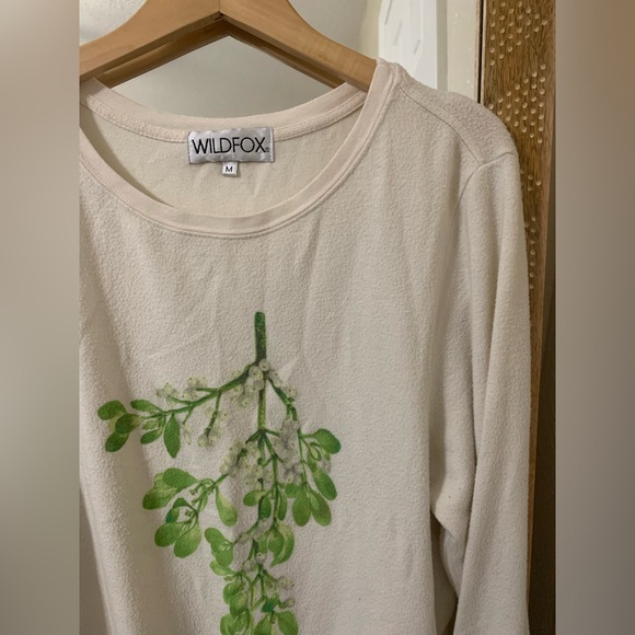 Wildfox | Mistletoe Print Sweatshirt Size Medium - Picture 2 of 8